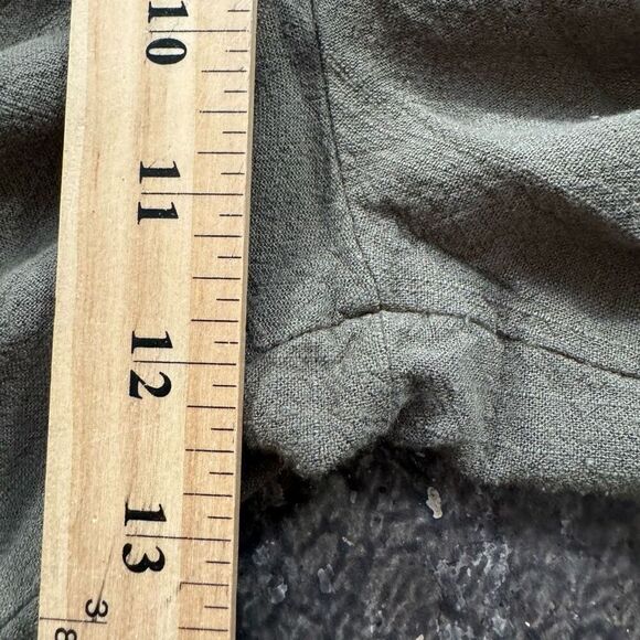 Anrabess Women’s Green High Rise Wide Leg Linen Blend Pants Size Large - Picture 9 of 12